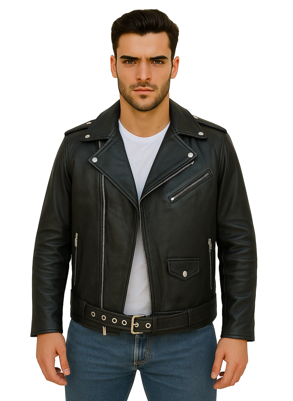 Biker Leather Jacket – Classic, Rugged, and Stylish