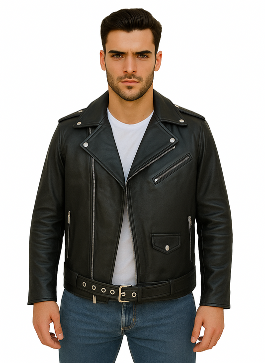 Biker Leather Jacket – Classic, Rugged, and Stylish